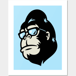 Cool Gorilla Head Posters and Art